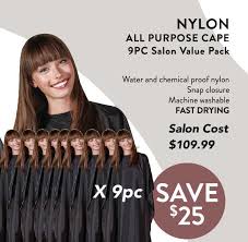 Betty Dain All Purpose Nylon - 9PC Value Pack - Black