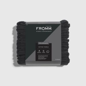 FROMM Black ColorSafe 100% Cotton Towels 12-Pack