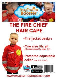 Imagination Booster - The Fire Chief Hair Cape (ages 1-5)