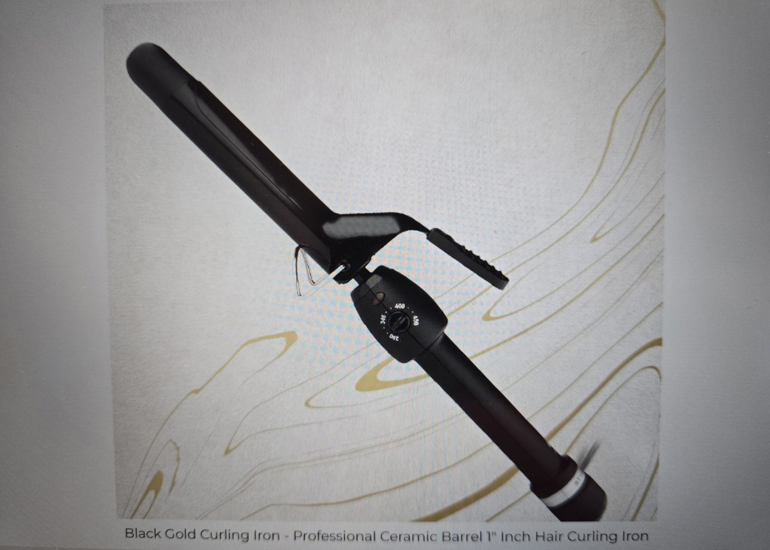 StyleCraft Black Gold Ceramic Stay-Temp Professional Curling Iron - Buy1, Get 1 Free - Image 2